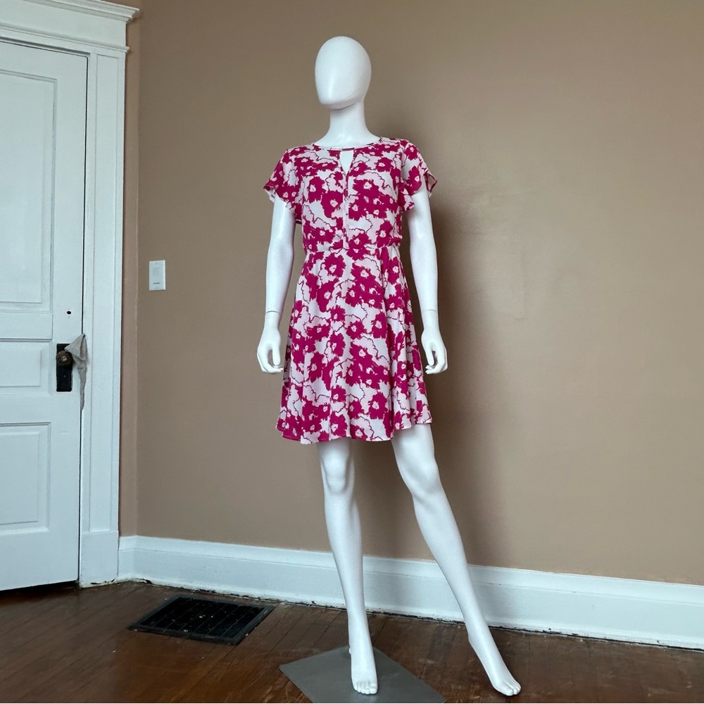 Banana Republic Pink Midi Flutter Sleeve Dress - Picture 1 of 8